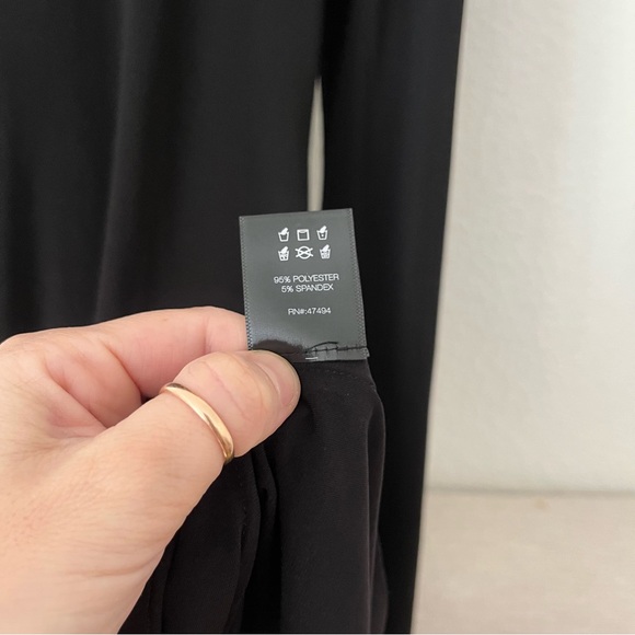 Norma Kamali Slim Fit Turtleneck Thumbhole Long Sleeve Dress - Picture 6 of 15